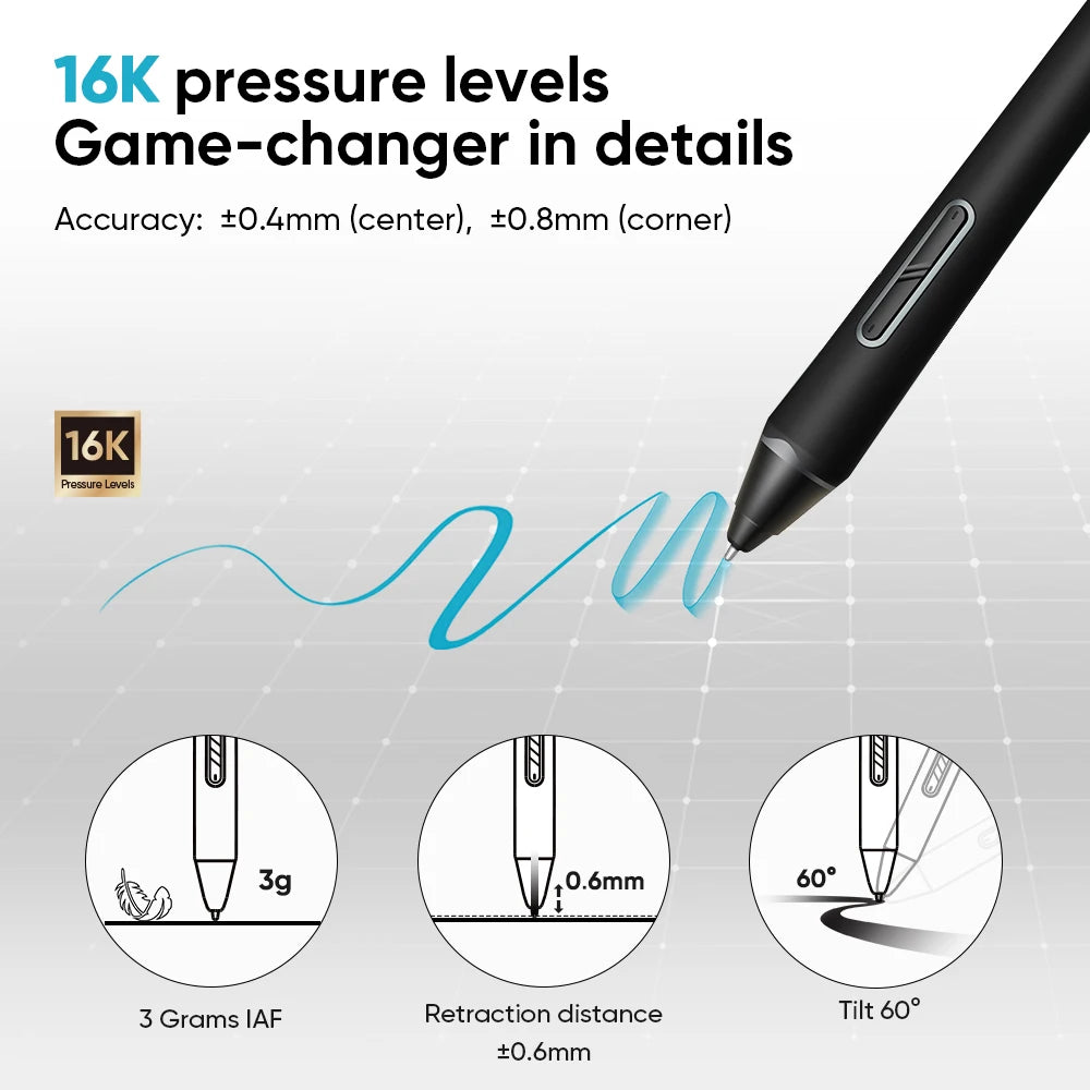 Mid-Size Wireless Drawing Tablet with 16K Pressure
