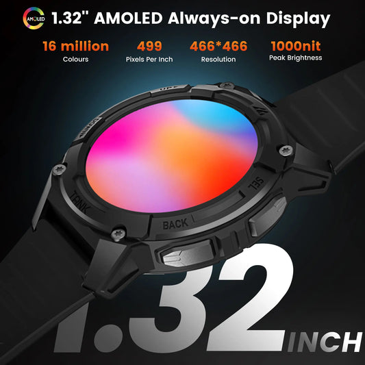 Heart Rate & Bluetooth Black GPS Smartwatch
