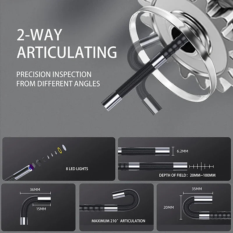 Portable 3.9mm HD Borescope Camera for Engine Inspection