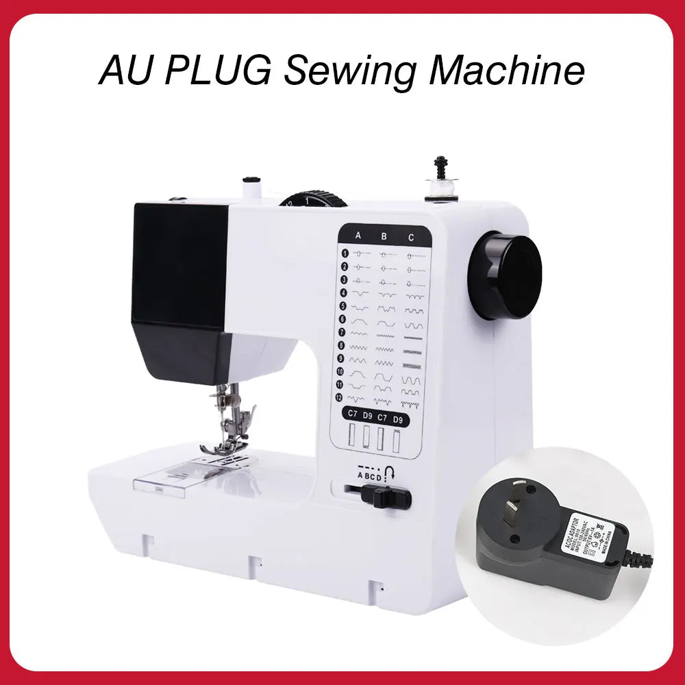 Compact Electric Sewing Machine with Start Button & Accessories