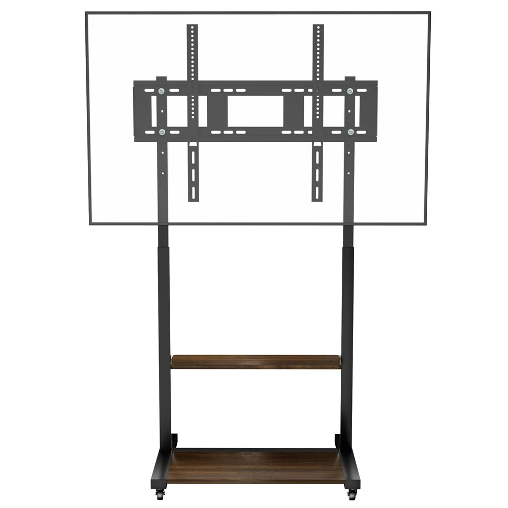 Portable Rolling TV Stand with Shelves 40–100 Inch
