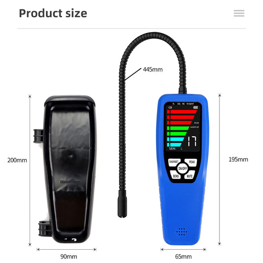 Portable Refrigerant Gas Leak Detector with Alarm Probe