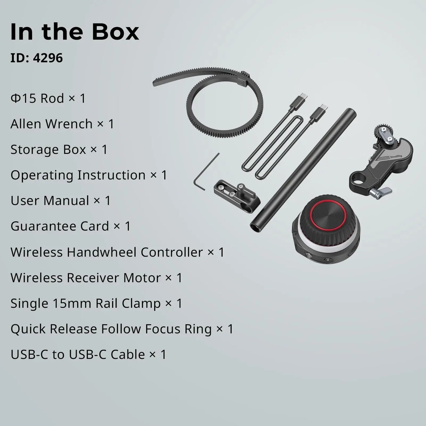 Wireless Follow Focus Kit with Handwheel & Motor