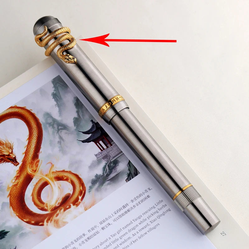 Premium Silver Fountain Pen EF 0.38mm Nib