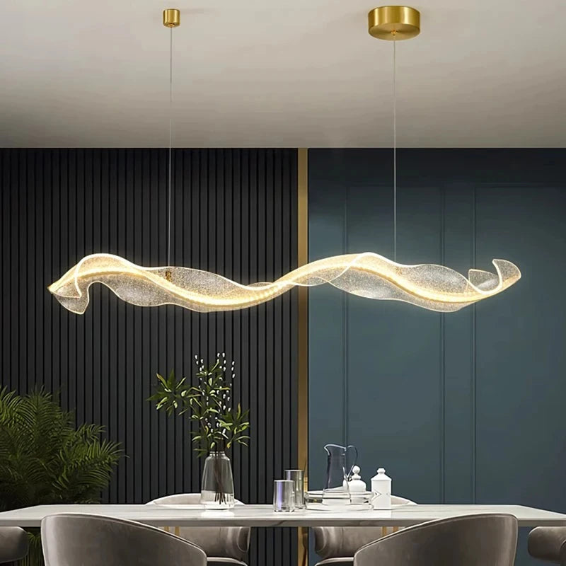 Modern Gold Warm LED Hanging Light 100cm