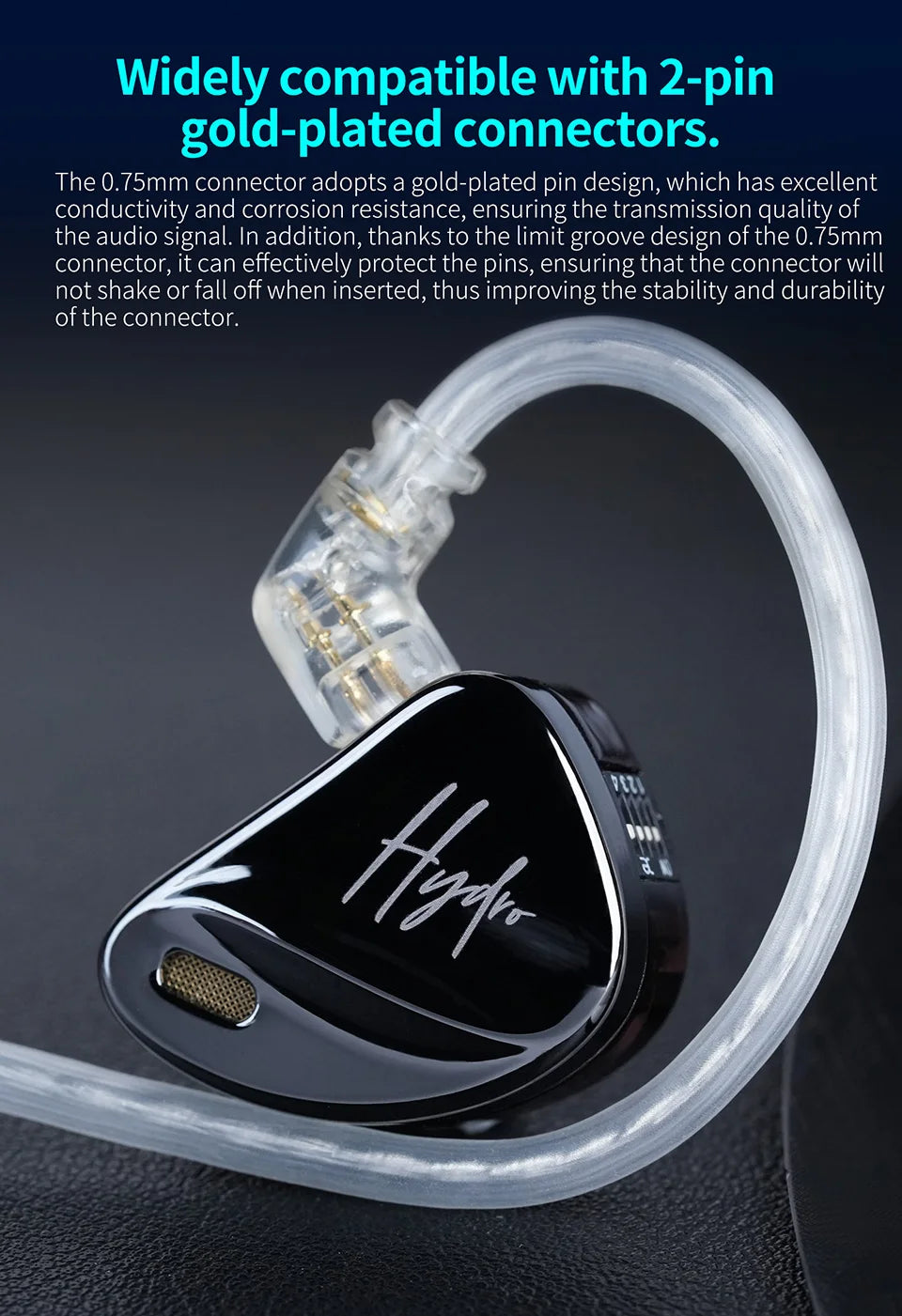 Hydro Blue HiFi In Ear Wired Earphones with Hybrid Drivers