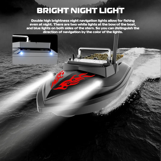 RC Fishing Bait Boat 500M Remote 2KG Load