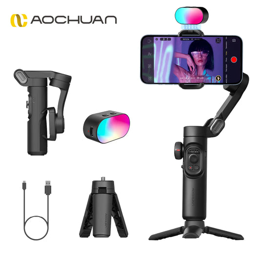 Wireless 3-Axis Video Gimbal with Foldable Design