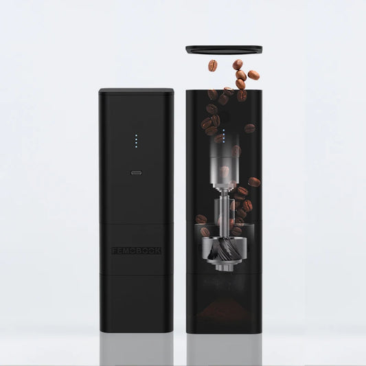 Cordless USB Coffee Grinder Magnetic Burr Black