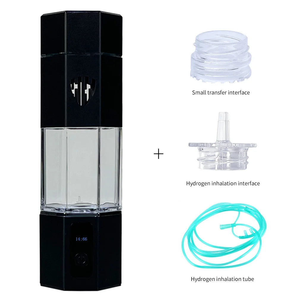 Portable Hydrogen Water Generator Bottle 6000 PPB with Inhalation Kit