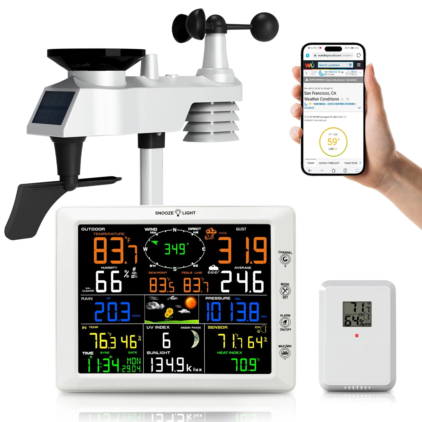 WiFi Weather Station with Rain Gauge and Wind Speed
