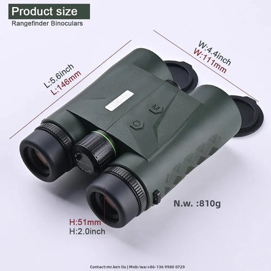 Waterproof 10x42 Binoculars with 2400M Rangefinder