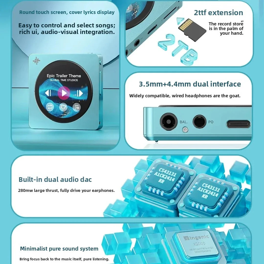 Hi-Res Bluetooth WiFi Portable Disc Music Player