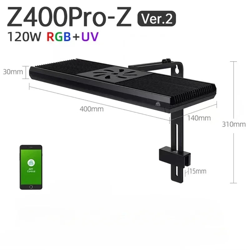 Z400Pro Full Spectrum RGB Aquarium Light with Bracket Mount