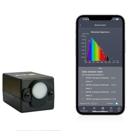 Handheld Light Spectrometer 340-1000nm LED Grow Light Tester