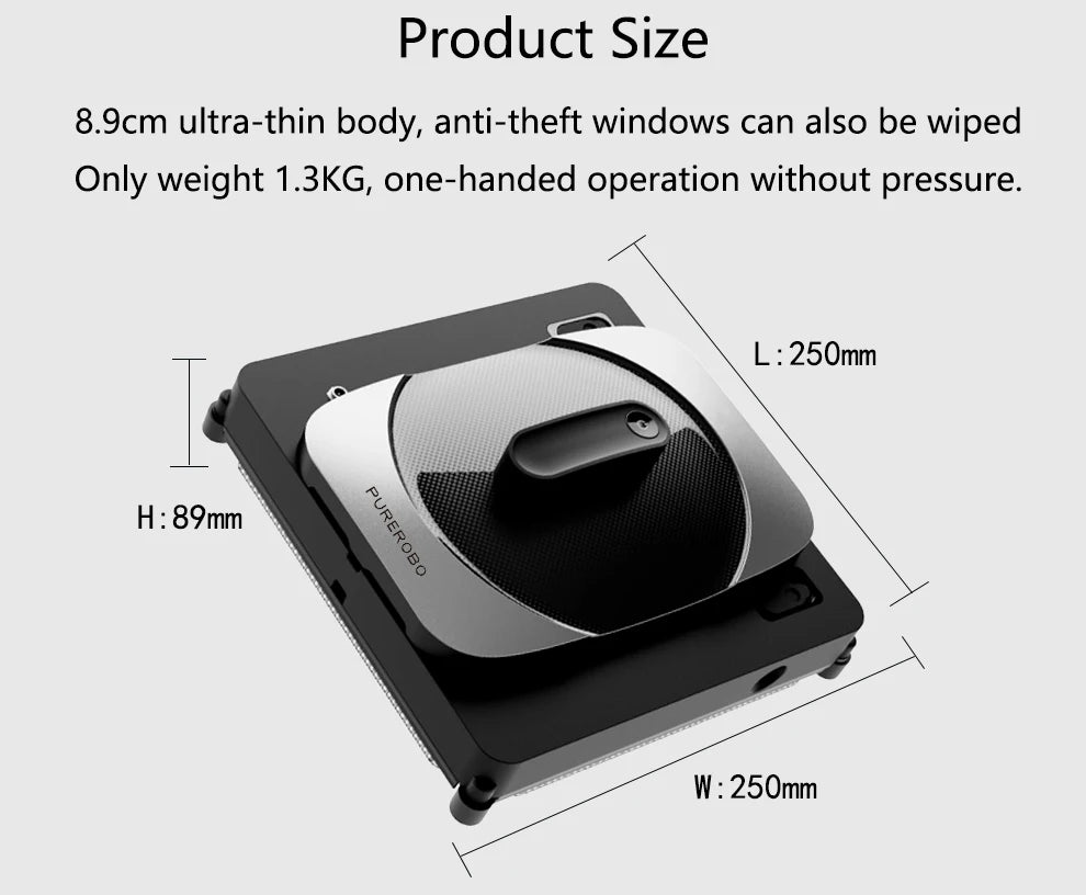 Smart Window Cleaning Robot Automatic Glass Cleaner No App