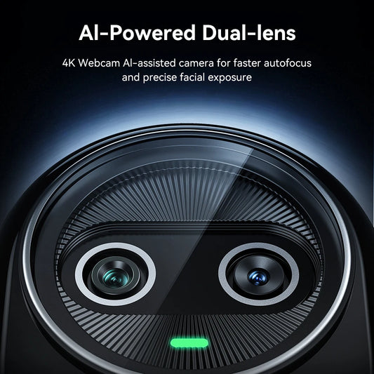 USB 4K Webcam Piko Green with Built-in Microphones