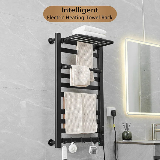 Smart Heated Towel Rail Black Upgrade