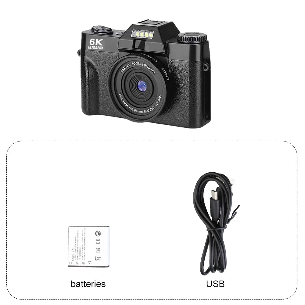 64GB Digital Camera 6K for Video and Photography