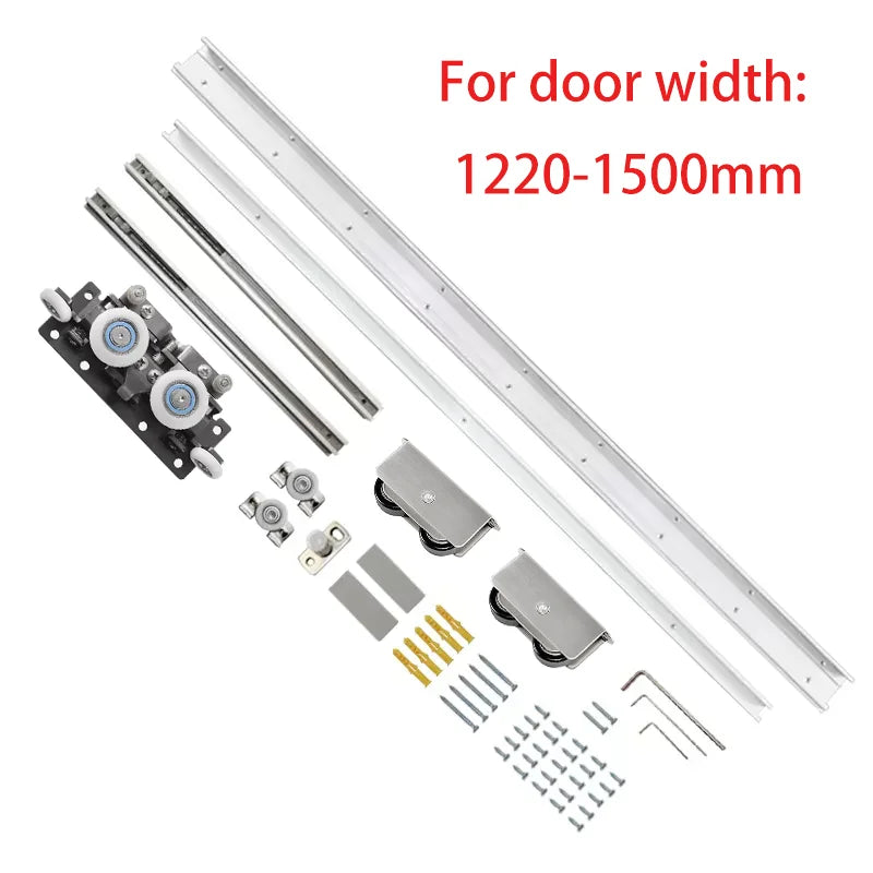 1.5m Hidden Sliding Door Track Kit Heavy Duty 80kg