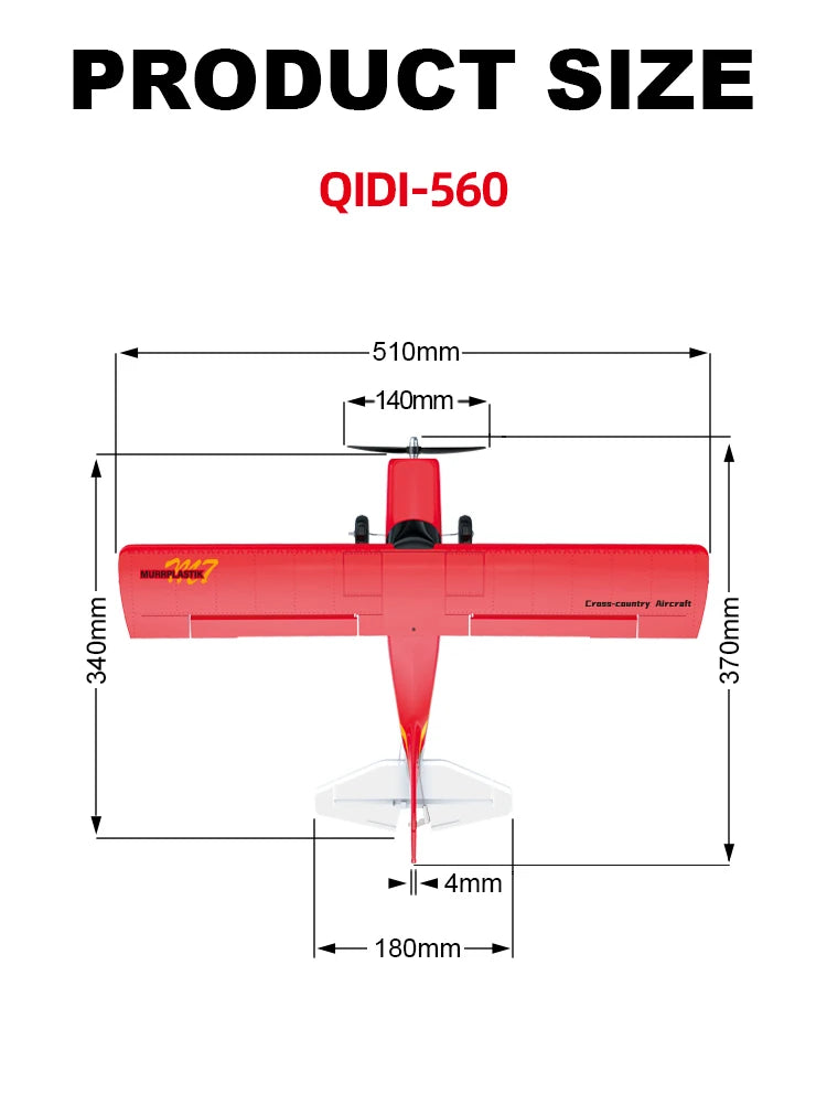 Blue 4CH Brushless RC Airplane with EPP Foam Design