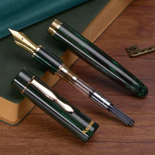 Green Ebonite Fountain Pen Extra Fine Nib