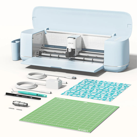 Portable 2-in-1 Vinyl Cutter Machine Bubble Blue