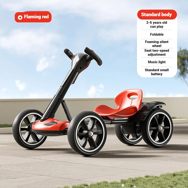 Kids Red Rechargeable RC Electric Ride-On Vehicle