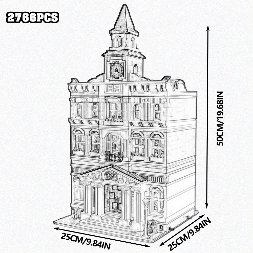 Town Hall Building Blocks Modular City Street Set