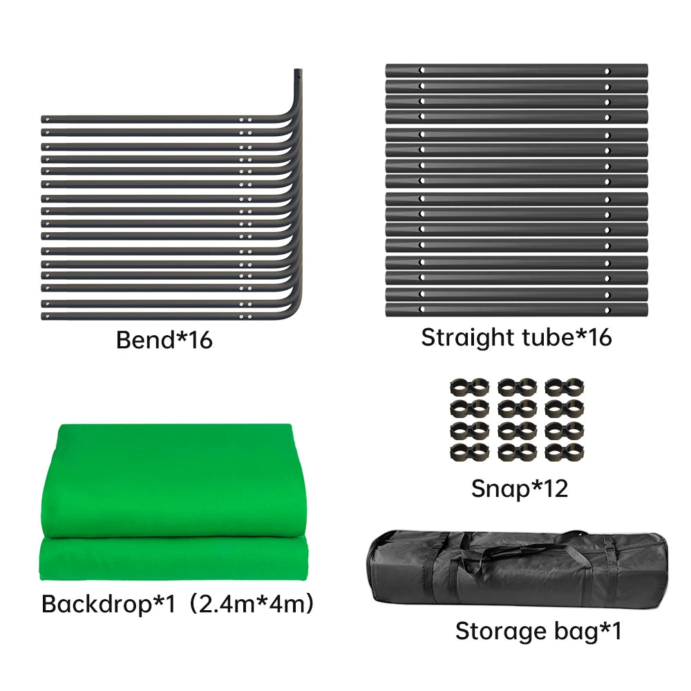 Portable Green 240x400cm Photography & Video Backdrop