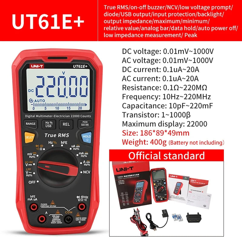 Smart UT61E Plus Multi-Function Electrical Testing Tool