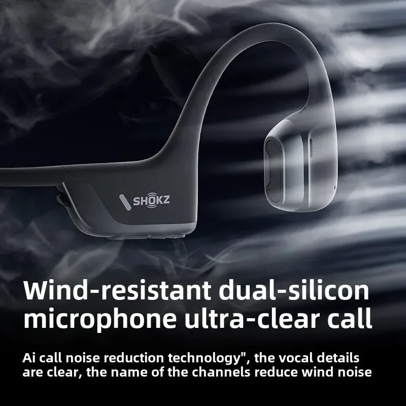 Bluetooth Bone Conduction Headphones for Running and Cycling Black