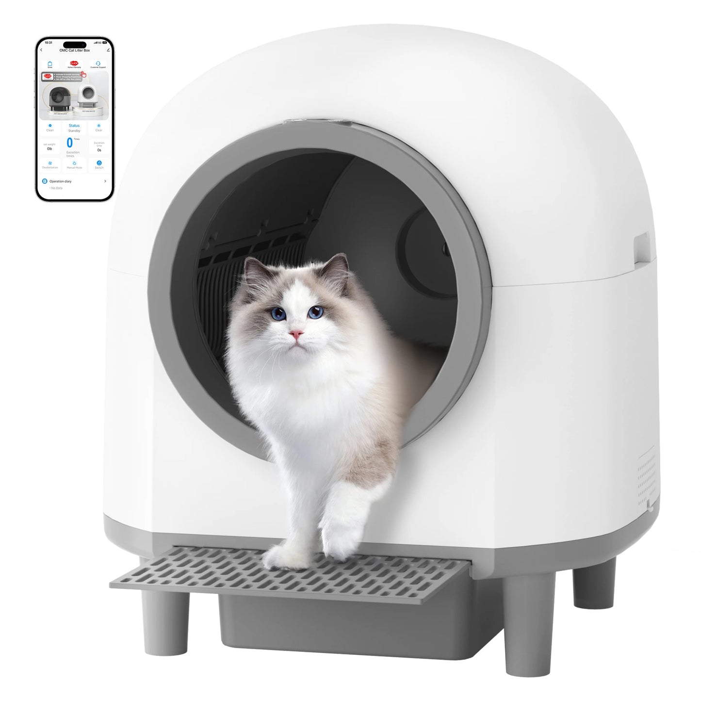 Automatic Self-Cleaning Cat Litter Box 110L Smart Toilet