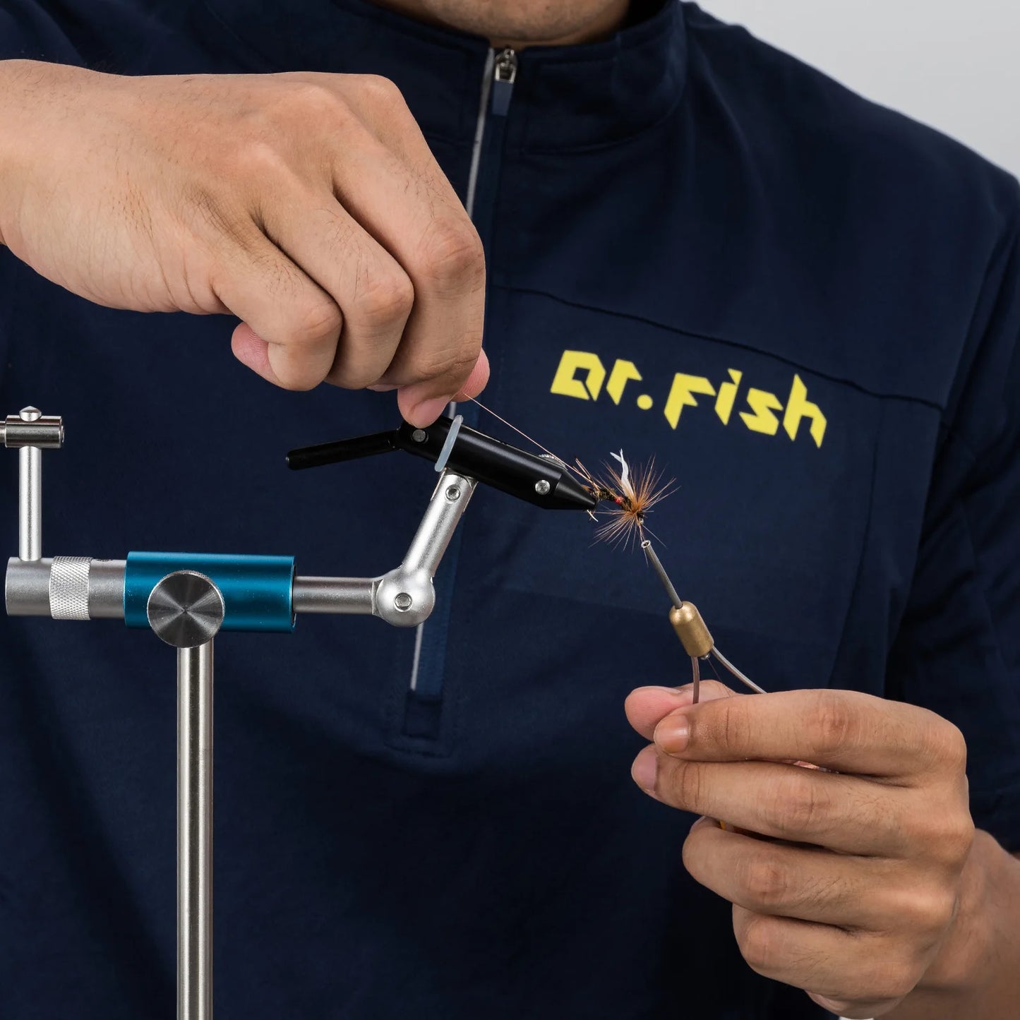 360 Degree Rotary Fly Tying Vise Aluminum C-Clamp Fishing Tool