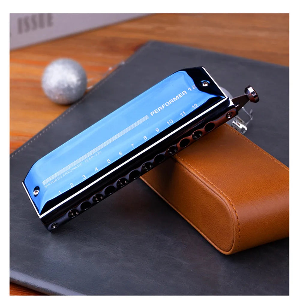 Professional 12-Hole G Chromatic Harmonica 48 Notes