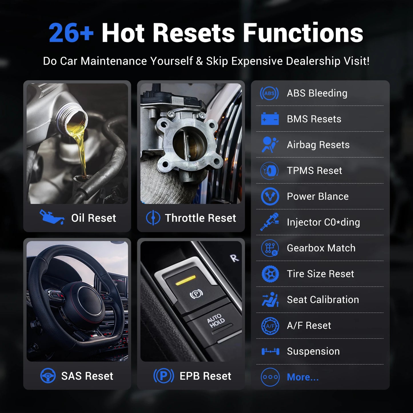 All-System OBD2 Code Reader with Lifetime Updates