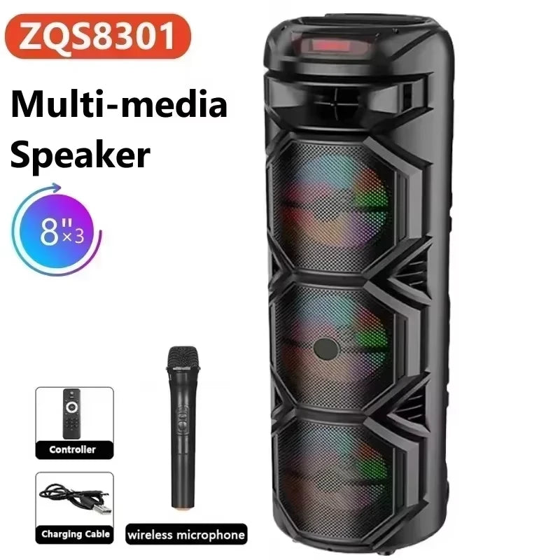 Portable 40W DJ & Karaoke Bluetooth Speaker