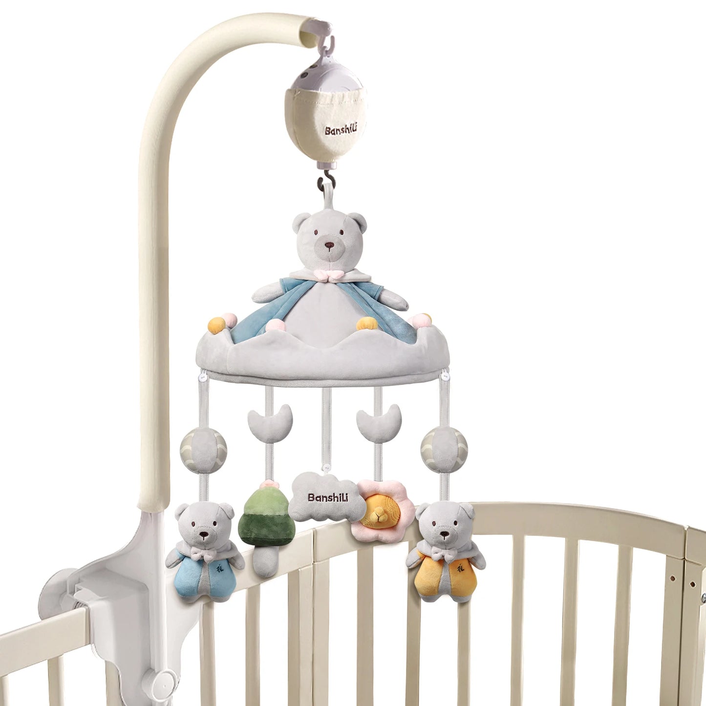 Magic Bear Baby Mobile with Music and Rotating Toys