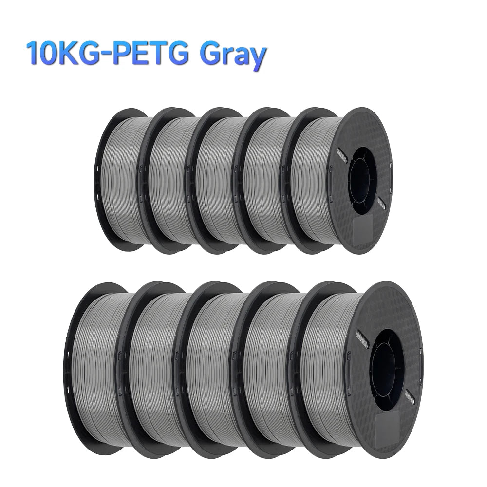 Gray PETG Filament 10KG Clog-Free