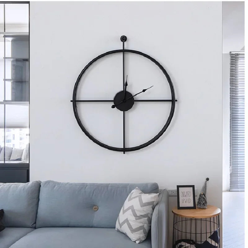 55cm Modern Wall Clock European Style Home Decor Black 55cm