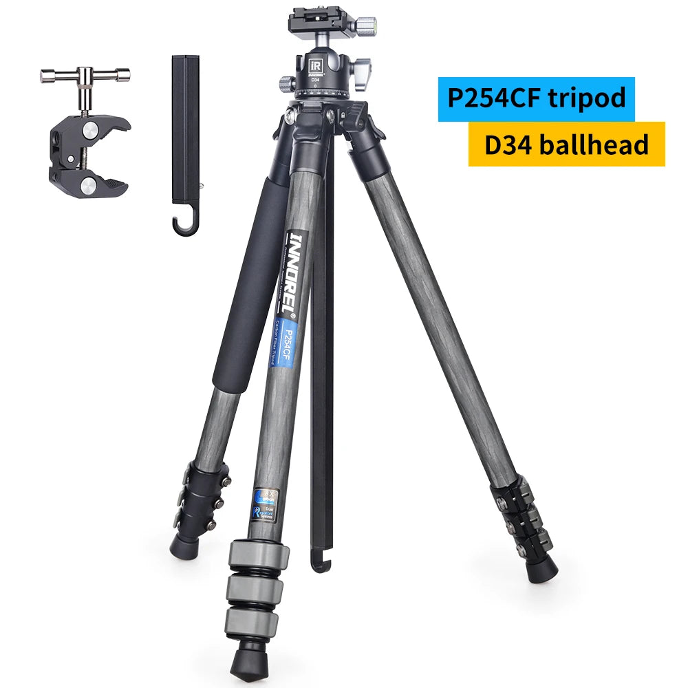 Carbon Fiber Camera Tripod Ball Head 12kg Travel