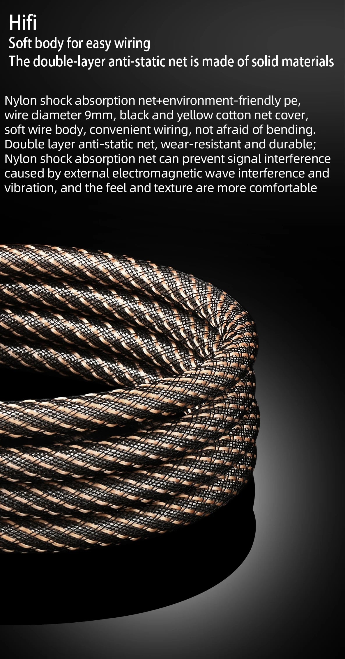 5m HiFi RCA Audio Cable 2RCA Male to Male OFC