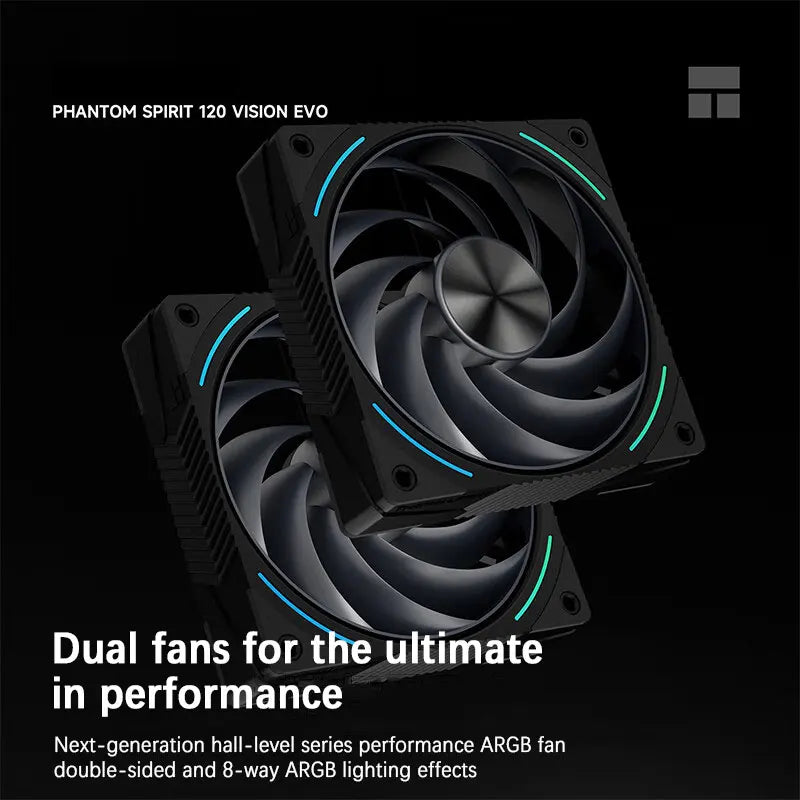 High Performance Dual Fan CPU Cooler with LCD Screen