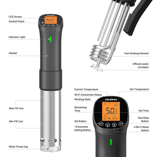 Immersion Circulator Cooker Wi-Fi 200W Culinary Sous Vide
