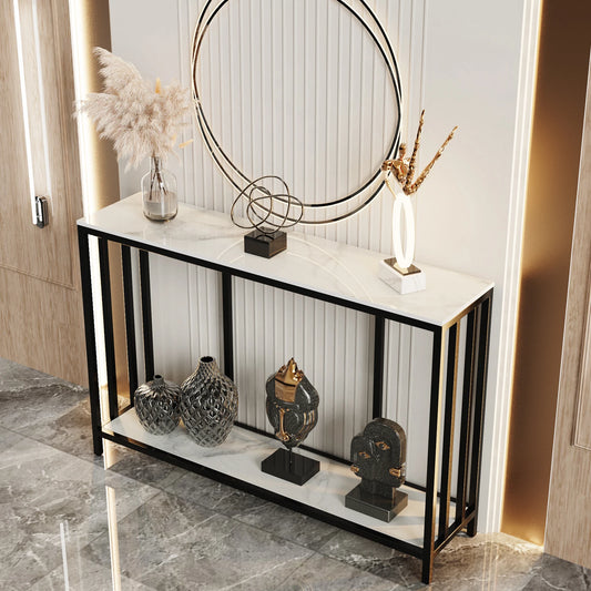 Narrow Entryway Table with Metal Base 47.2 Inch