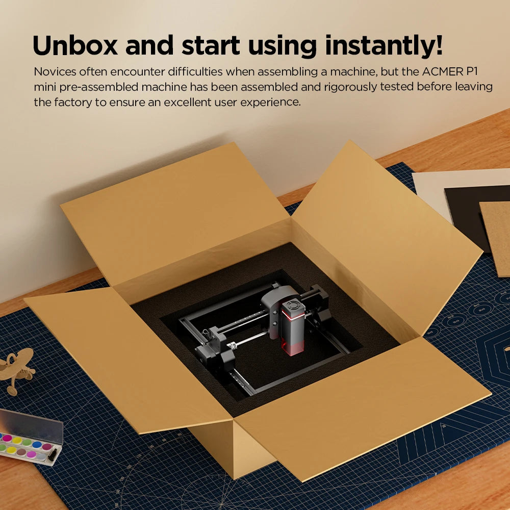 2.5W Mini Laser Engraving Machine Wood Acrylic Leather