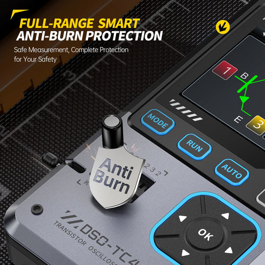 Portable 3 in 1 Digital Oscilloscope with Transistor Tester