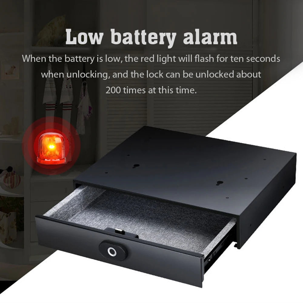 Smart Hidden Drawer Safe with Fingerprint Unlock