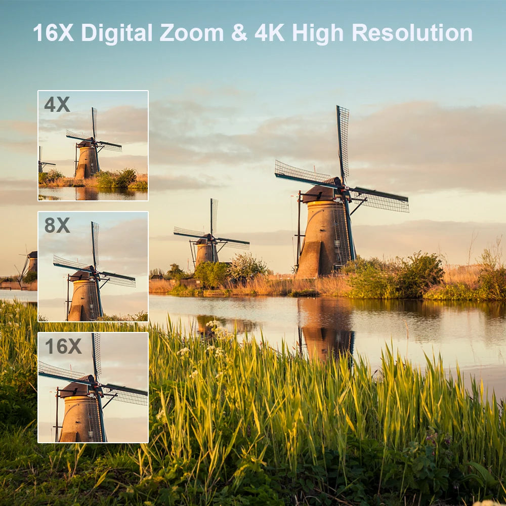 Portable 4K Vlogging Camera with 48MP Sensor & Digital Zoom