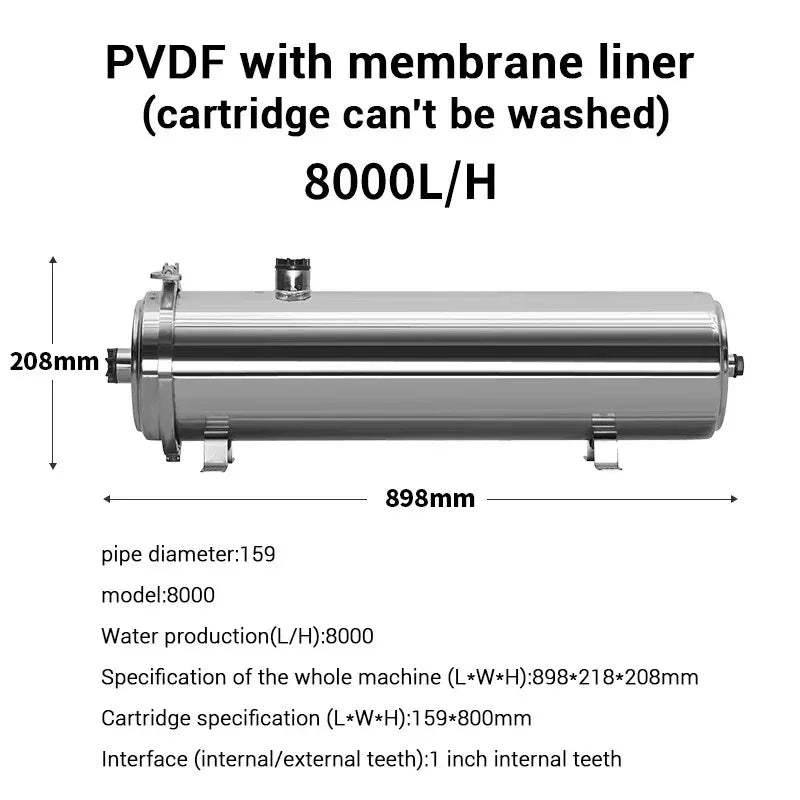 PVC Water Purifier Cartridge 8000L Ultra Filtration